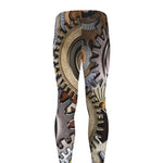 Steampunk Gears And Cogs Print Men's leggings