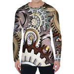Steampunk Gears And Cogs Print Men's Long Sleeve T-Shirt