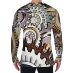 Steampunk Gears And Cogs Print Men's Long Sleeve T-Shirt