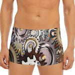 Steampunk Gears And Cogs Print Men's Short Boxer Briefs
