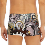 Steampunk Gears And Cogs Print Men's Short Boxer Briefs