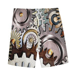 Steampunk Gears And Cogs Print Men's Sports Shorts