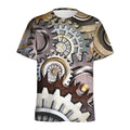 Steampunk Gears And Cogs Print Men's Athletic T-Shirt