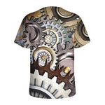 Steampunk Gears And Cogs Print Men's Sports T-Shirt