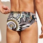 Steampunk Gears And Cogs Print Men's Swim Briefs