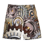 Steampunk Gears And Cogs Print Men's Swim Trunks