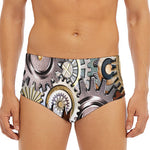 Steampunk Gears And Cogs Print Men's Triangle Swim Briefs