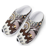 Steampunk Gears And Cogs Print Mesh Casual Shoes