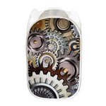 Steampunk Gears And Cogs Print Mesh Laundry Hamper