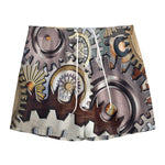 Steampunk Gears And Cogs Print Mesh Shorts