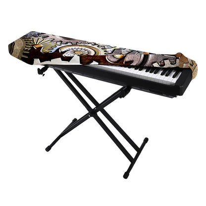 Steampunk Gears And Cogs Print Piano Keyboard Cover