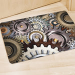 Steampunk Gears And Cogs Print Polyester Doormat