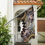 Steampunk Gears And Cogs Print Polyester Flag