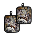 Steampunk Gears And Cogs Print Pot Holders