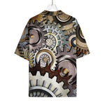 Steampunk Gears And Cogs Print Rayon Hawaiian Shirt