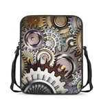 Steampunk Gears And Cogs Print Rectangular Crossbody Bag