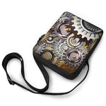 Steampunk Gears And Cogs Print Rectangular Crossbody Bag