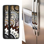 Steampunk Gears And Cogs Print Refrigerator Handle Covers