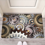 Steampunk Gears And Cogs Print Rubber Doormat