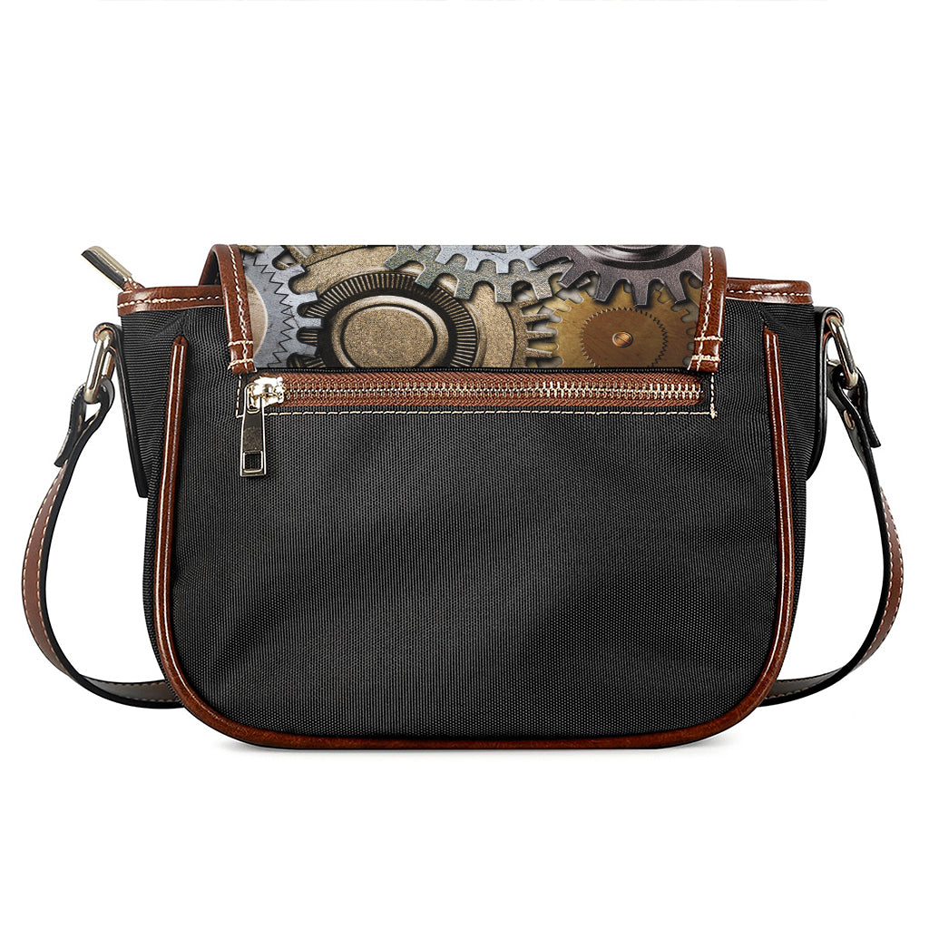 Steampunk Gears And Cogs Print Saddle Bag