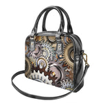 Steampunk Gears And Cogs Print Shoulder Handbag