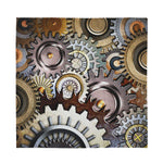 Steampunk Gears And Cogs Print Silk Bandana