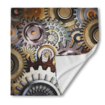 Steampunk Gears And Cogs Print Silk Bandana