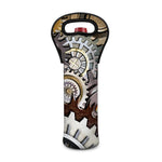 Steampunk Gears And Cogs Print Single Neoprene Wine Tote