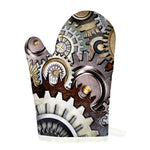 Steampunk Gears And Cogs Print Single Oven Mitt