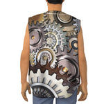 Steampunk Gears And Cogs Print Sleeveless Baseball Jersey