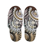 Steampunk Gears And Cogs Print Slippers