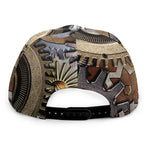 Steampunk Gears And Cogs Print Snapback Cap