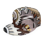 Steampunk Gears And Cogs Print Snapback Cap