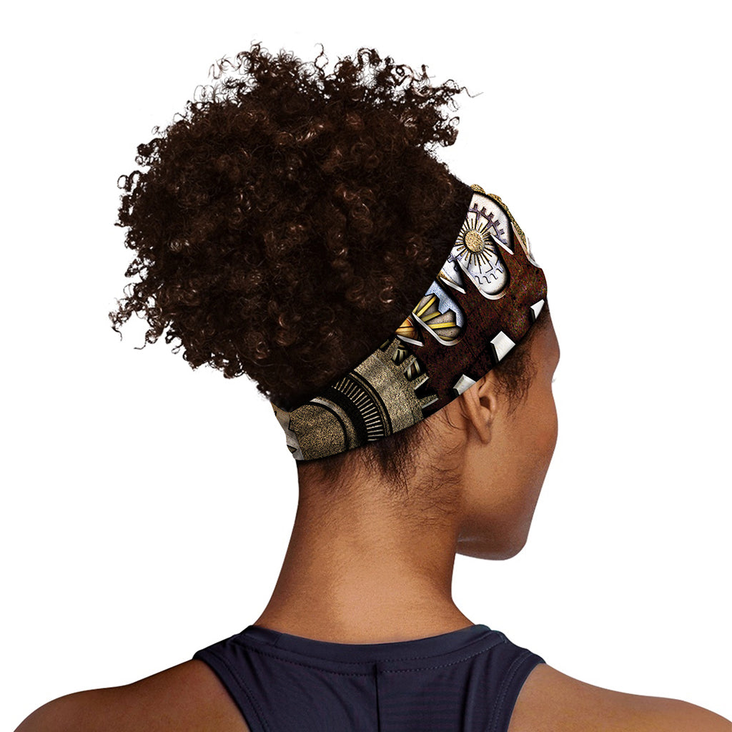 Steampunk Gears And Cogs Print Sports Headband