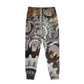 Steampunk Gears And Cogs Print Sweatpants