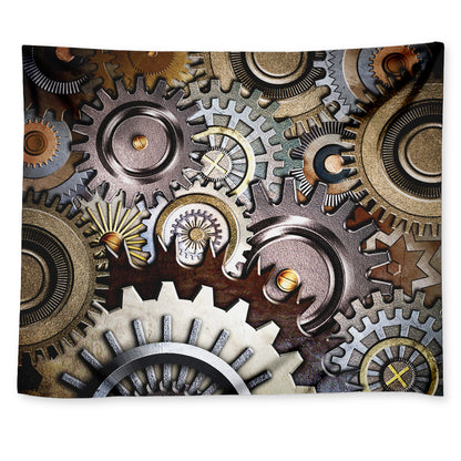 Steampunk Gears And Cogs Print Tapestry