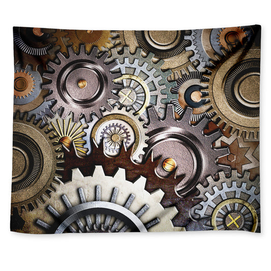 Steampunk Gears And Cogs Print Tapestry