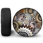 Steampunk Gears And Cogs Print Tire Cover
