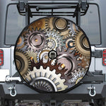 Steampunk Gears And Cogs Print Tire Cover With Camera Hole