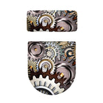 Steampunk Gears And Cogs Print Toilet Lid And Tank Cover Set