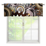 Steampunk Gears And Cogs Print Window Valance