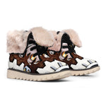 Steampunk Gears And Cogs Print Winter Boots