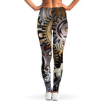 Steampunk Gears And Cogs Print Women's Leggings