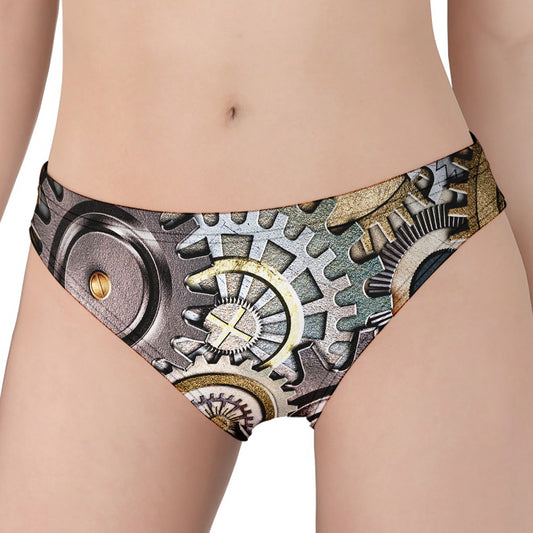 Steampunk Gears And Cogs Print Women's Panties