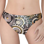 Steampunk Gears And Cogs Print Women's Thong