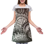 Steampunk Metal Gears Print Adjustable Apron