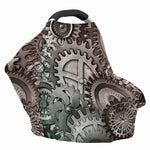 Steampunk Metal Gears Print Baby Seat Cover