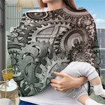Steampunk Metal Gears Print Baby Seat Cover