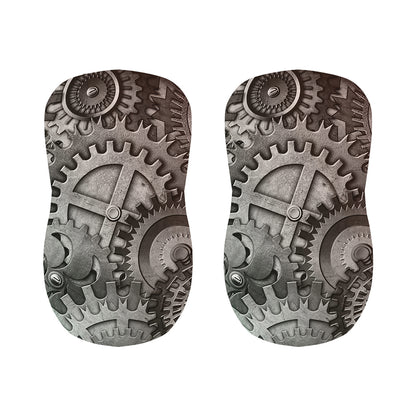 Steampunk Metal Gears Print Bar Stool Covers