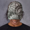 Steampunk Metal Gears Print Baseball Cap